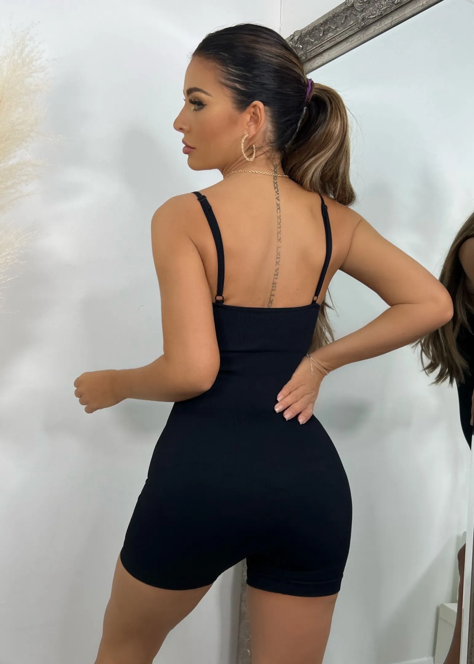 alessia_shaping_romper__black_1.webp Online Alessia Shaping Romper - Black Women Rompers & Jumpsuits