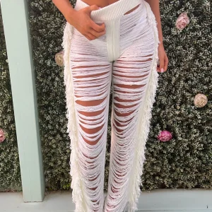 Best Andrina Fringe Trousers - Cream Women Bottoms
