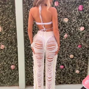 Best Andrina Fringe Trousers - Cream Women Bottoms