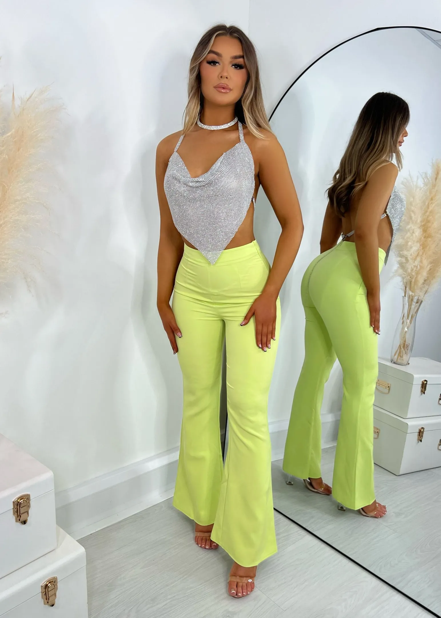 bobbi_tailored_flared_trousers_0.webp Fashion Bobbi Tailored Flared Trousers Women Bottoms