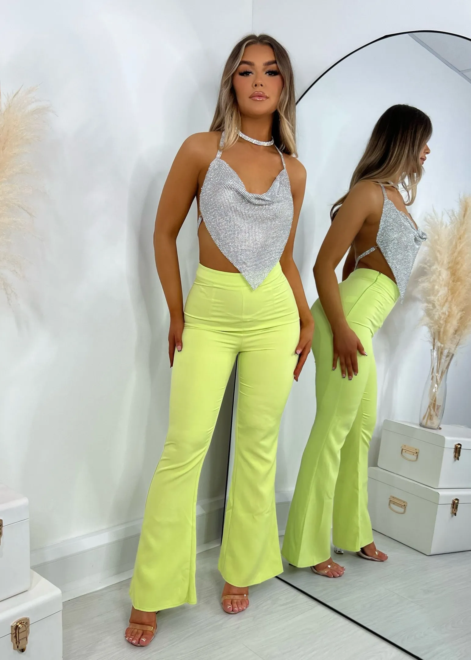 bobbi_tailored_flared_trousers_1.webp Fashion Bobbi Tailored Flared Trousers Women Bottoms