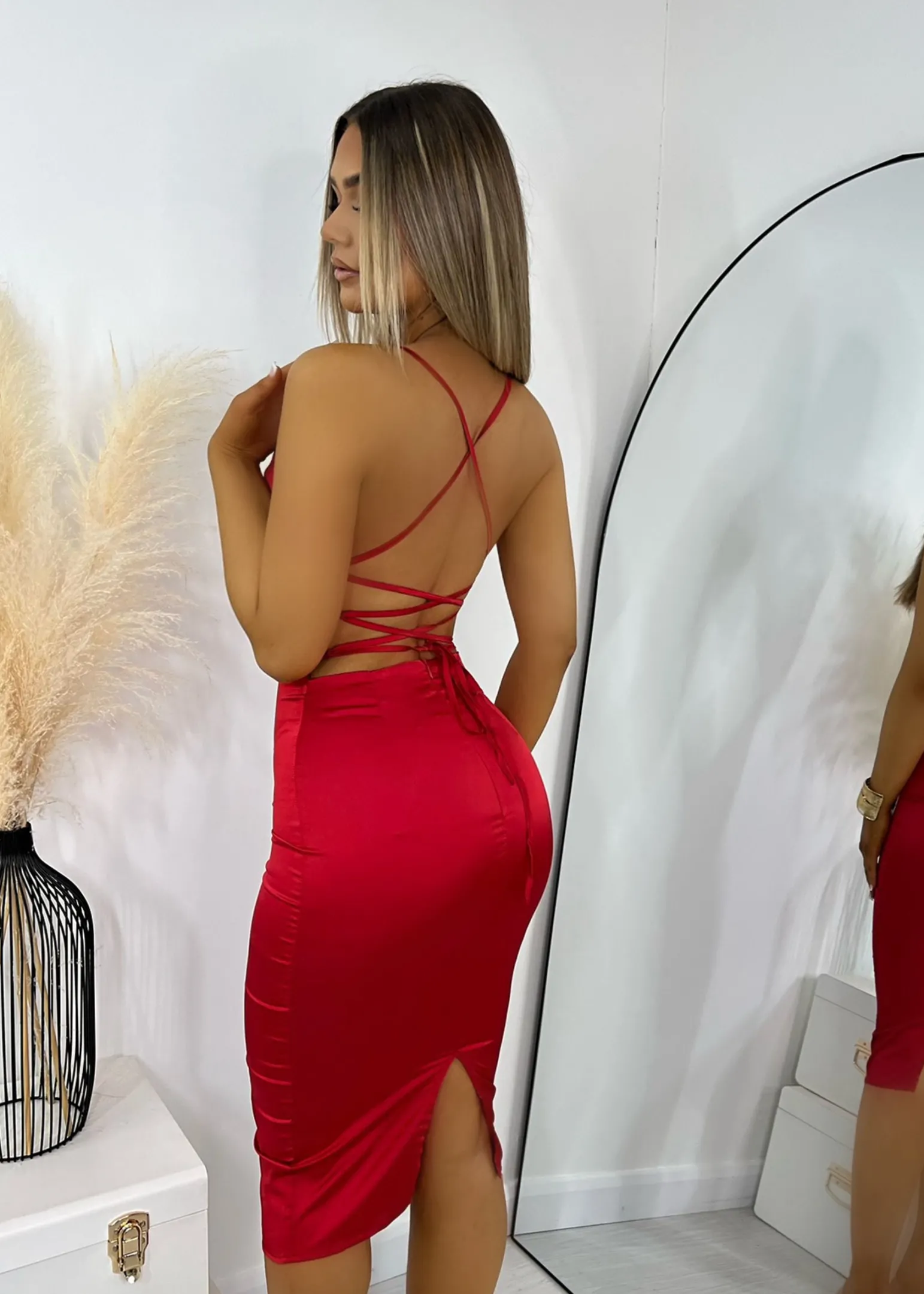 brianna_satin_midi_dress__red_1.webp Fashion Brianna Satin Midi Dress - Red Women Dresses