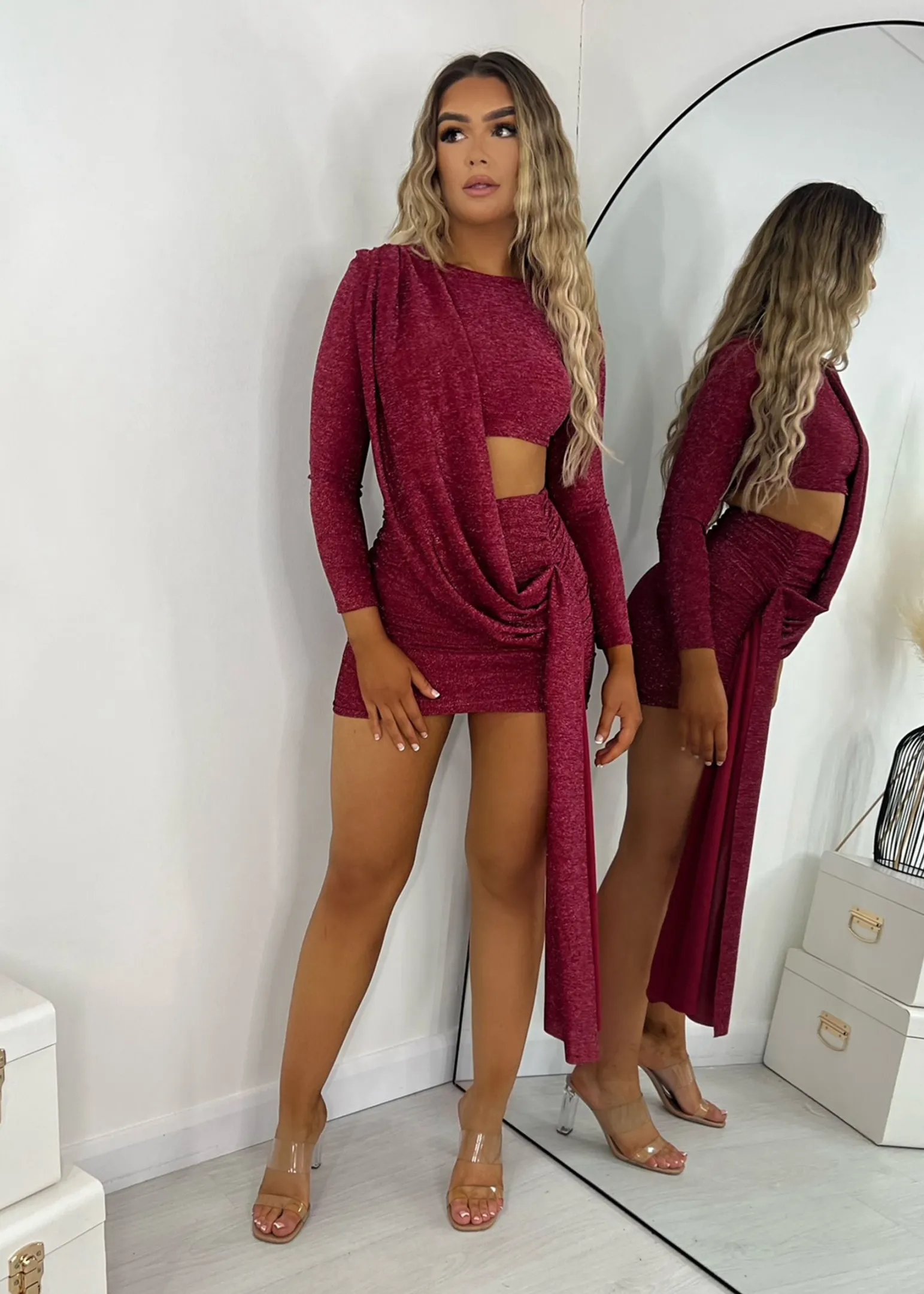 capture_it_wrap_mini_dress__wine_2.webp Fashion Capture It Wrap Mini Dress - Wine Women Dresses