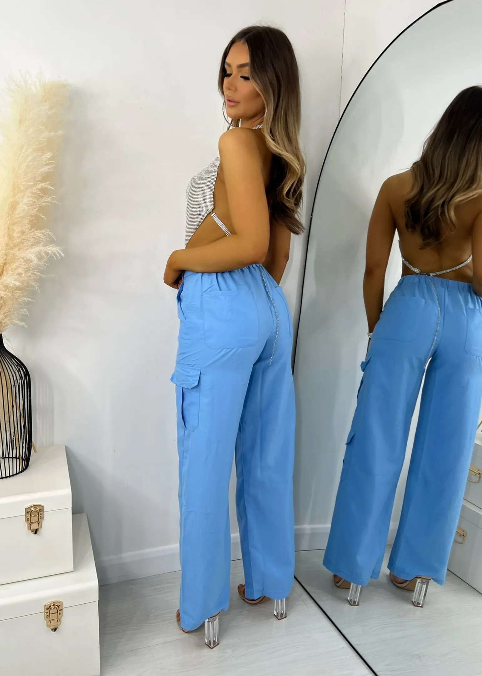 cargo_queen_trousers__blue_1.webp Fashion Cargo Queen Trousers - Blue Women Bottoms