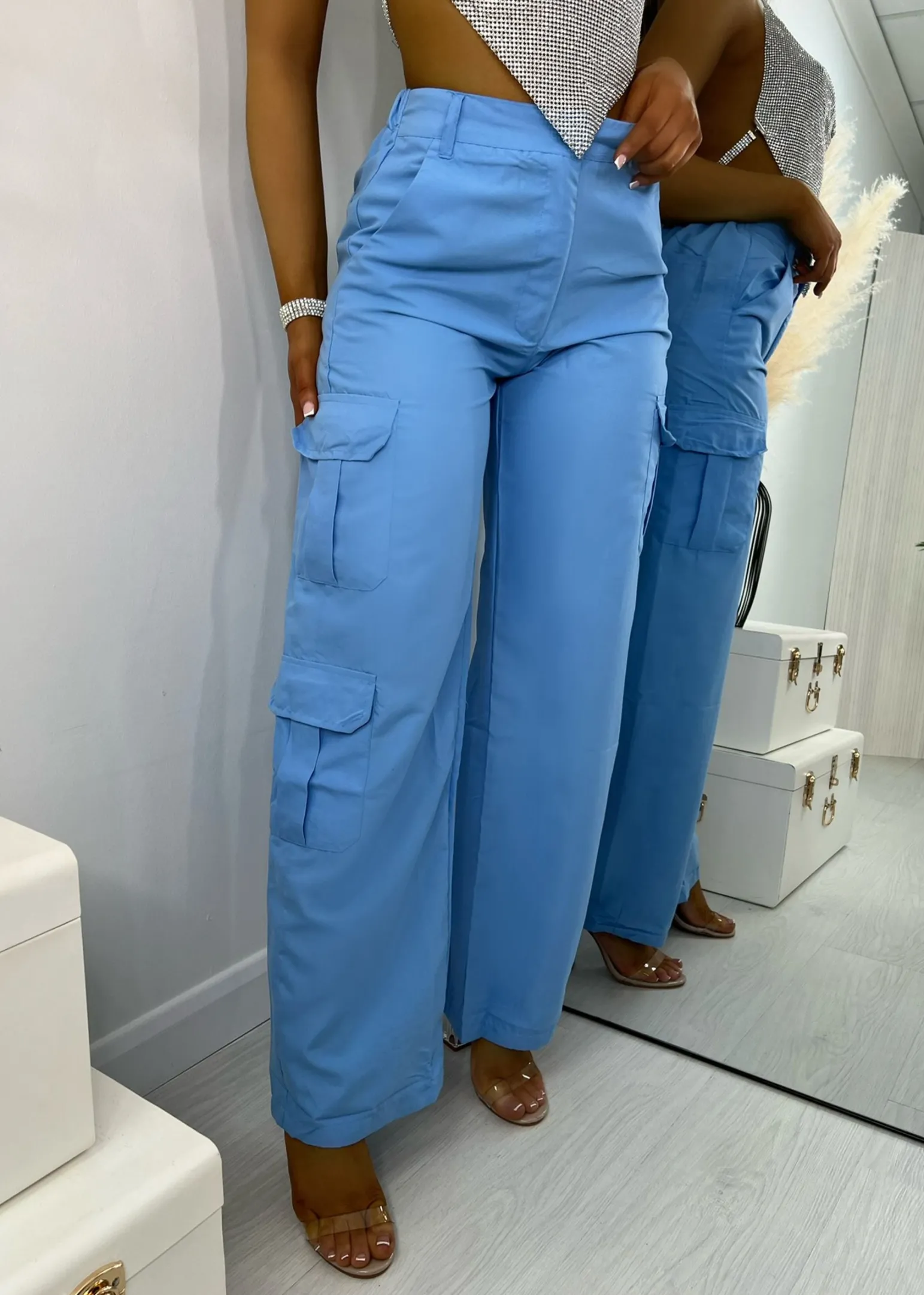 cargo_queen_trousers__blue_2.webp Fashion Cargo Queen Trousers - Blue Women Bottoms
