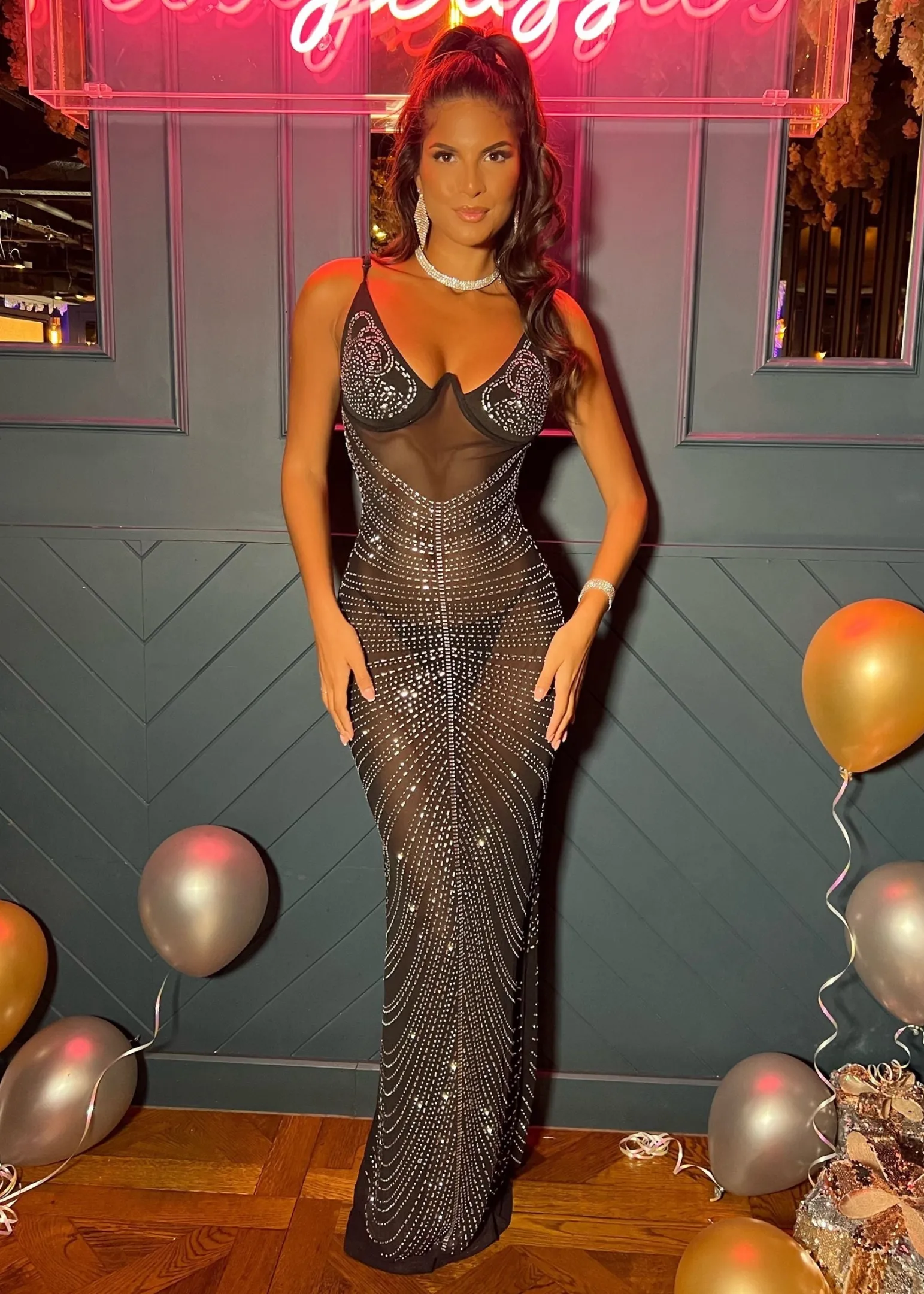 caroline_embellished_maxi_dress__black_0.webp Online Caroline Embellished Maxi Dress - Black Women Dresses