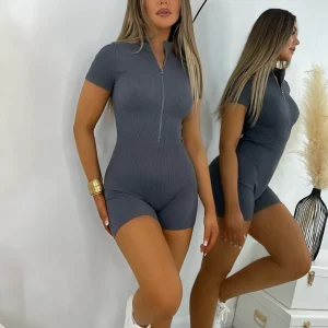 Best Chilled Vibes Only Romper - Grey Women Rompers & Jumpsuits