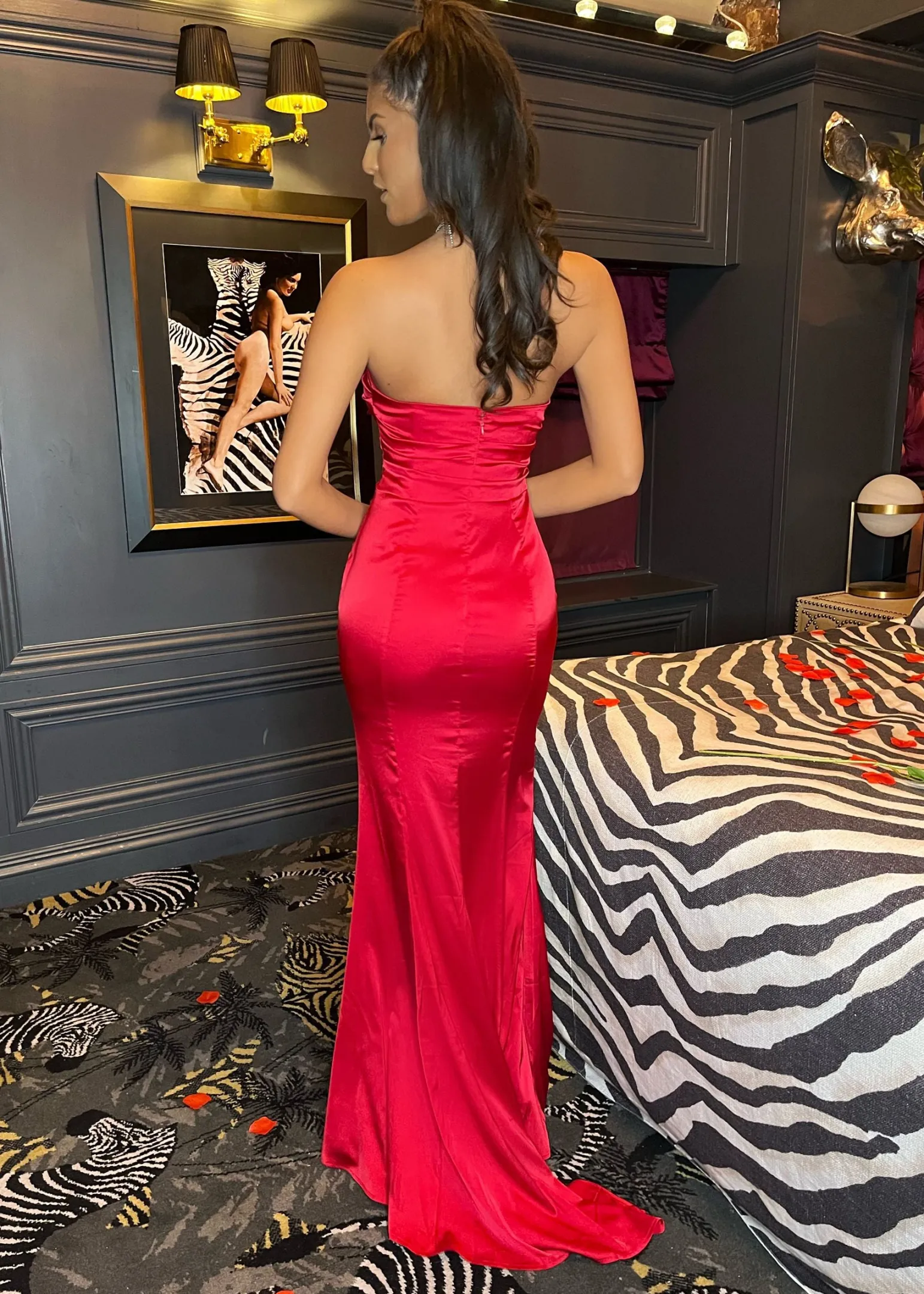 delilah_ruched_corset_satin_gown__red_4.webp Discount Delilah Ruched Corset Satin Gown - Red Women Dresses