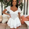 Flash Sale Didi Broderie Mini Dress - White Women Dresses