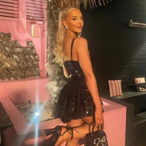 Flash Sale Dirty Dancing Sequin Glitter Dress - Black Women Dresses