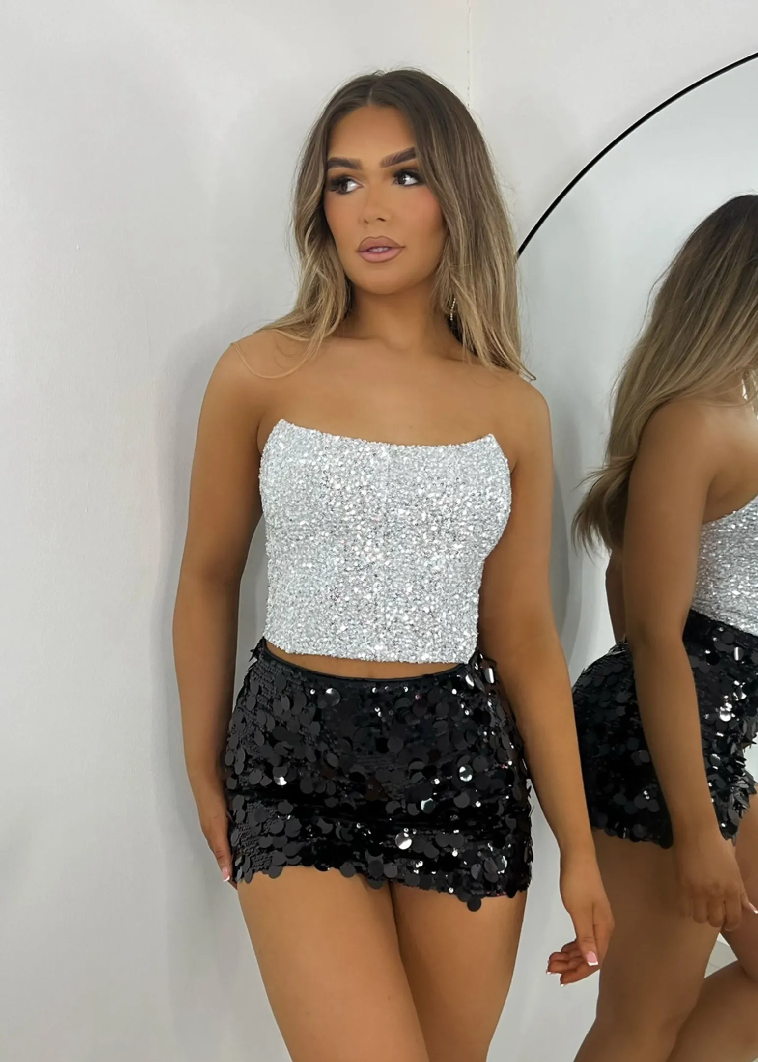 disco_diva_disc_sequin_skirt__black_2.webp Best Sale Disco Diva Disc Sequin Skirt - Black Women Bottoms