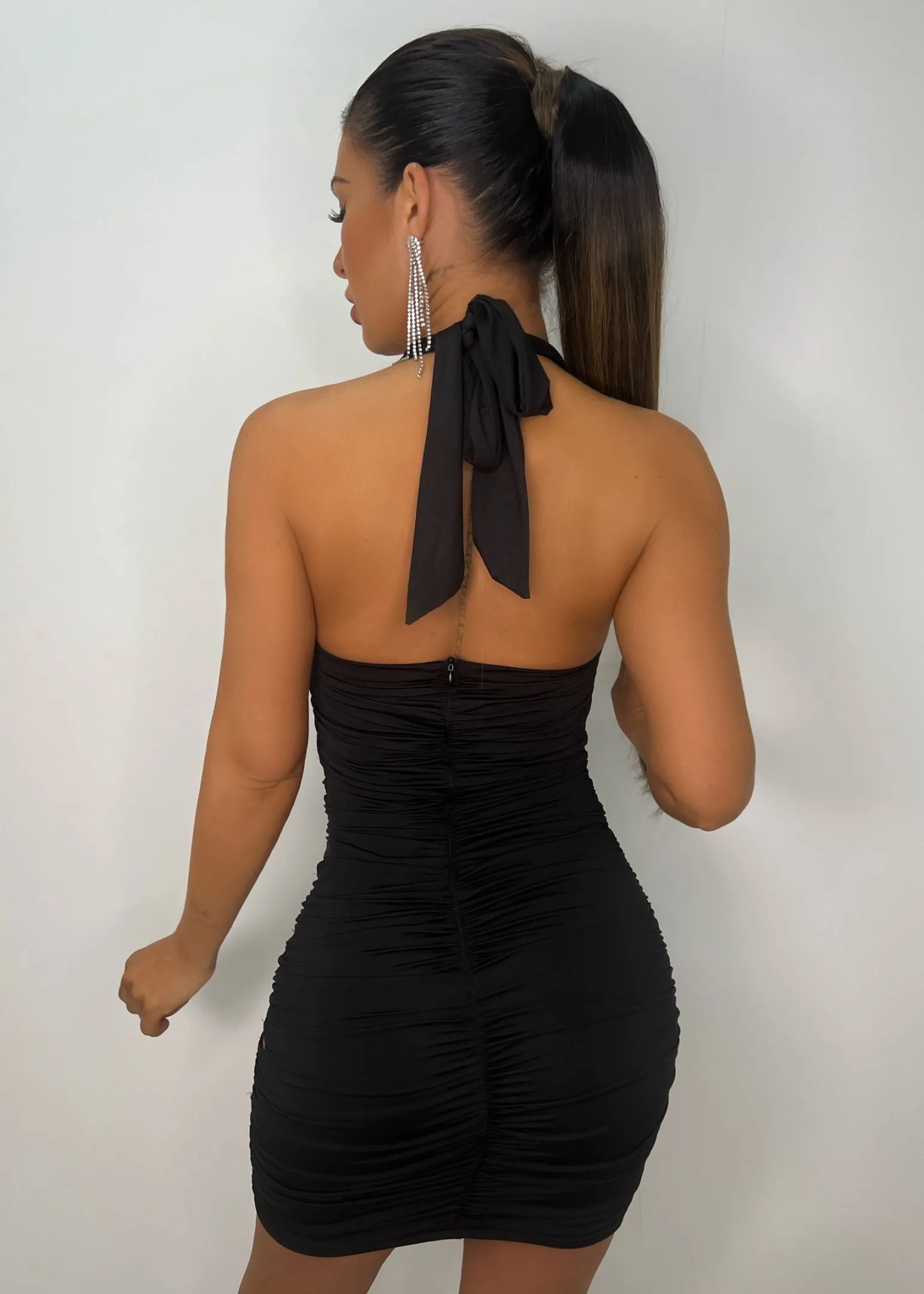 first_love_cut_out_halter_neck_dress__black_5.webp Cheap First Love Cut Out Halter Neck Dress - Black Women Dresses