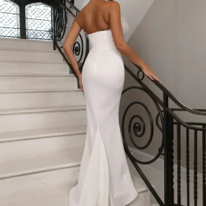 Online Forever Yours Feather Gown - White Women Dresses