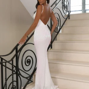Sale Frozen Heart Sequin Gown - Iridescent Women Dresses