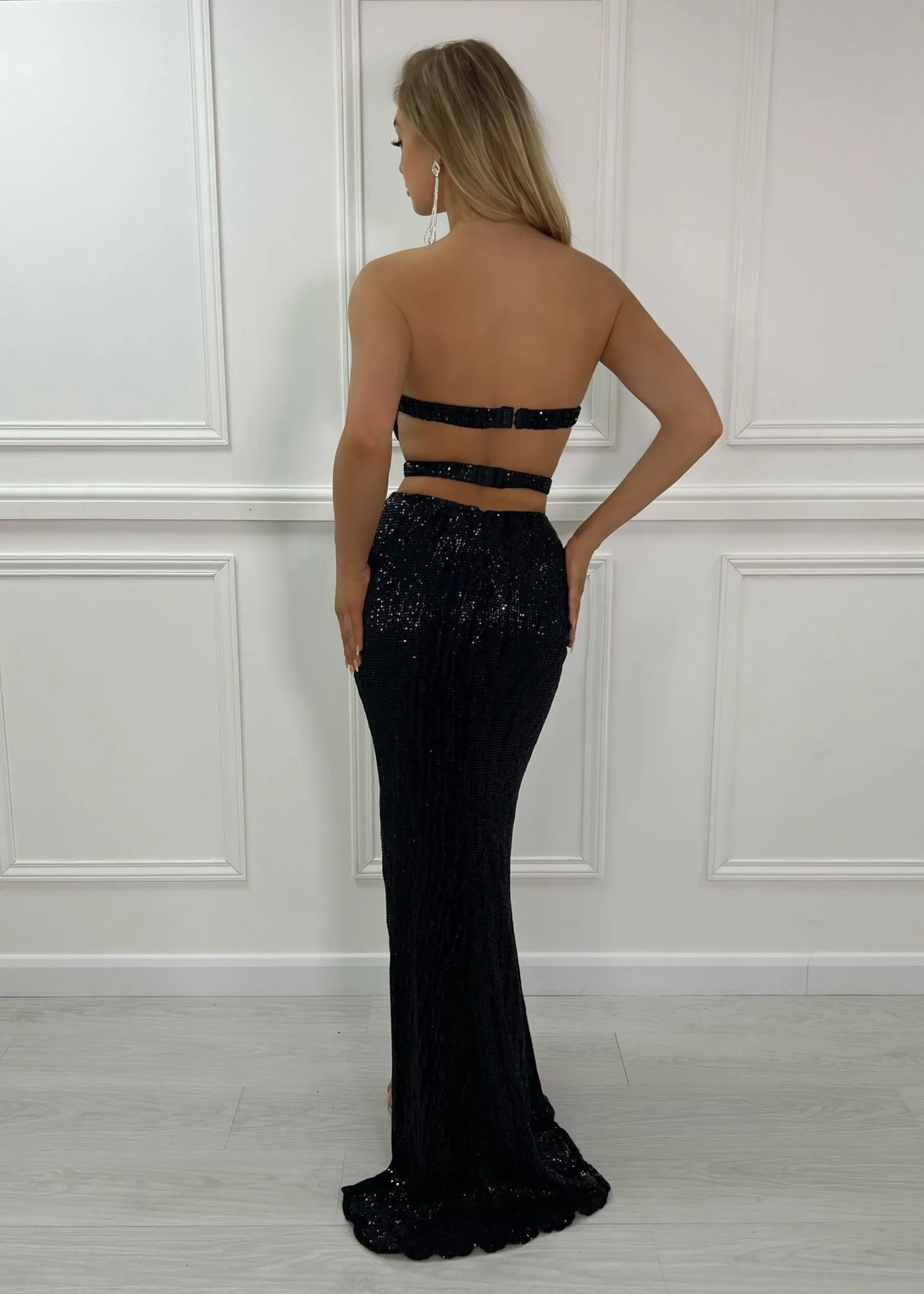 glam_queen_sequin_split_gown__black_6.webp Clearance Glam Queen Sequin Split Gown - Black Women Dresses
