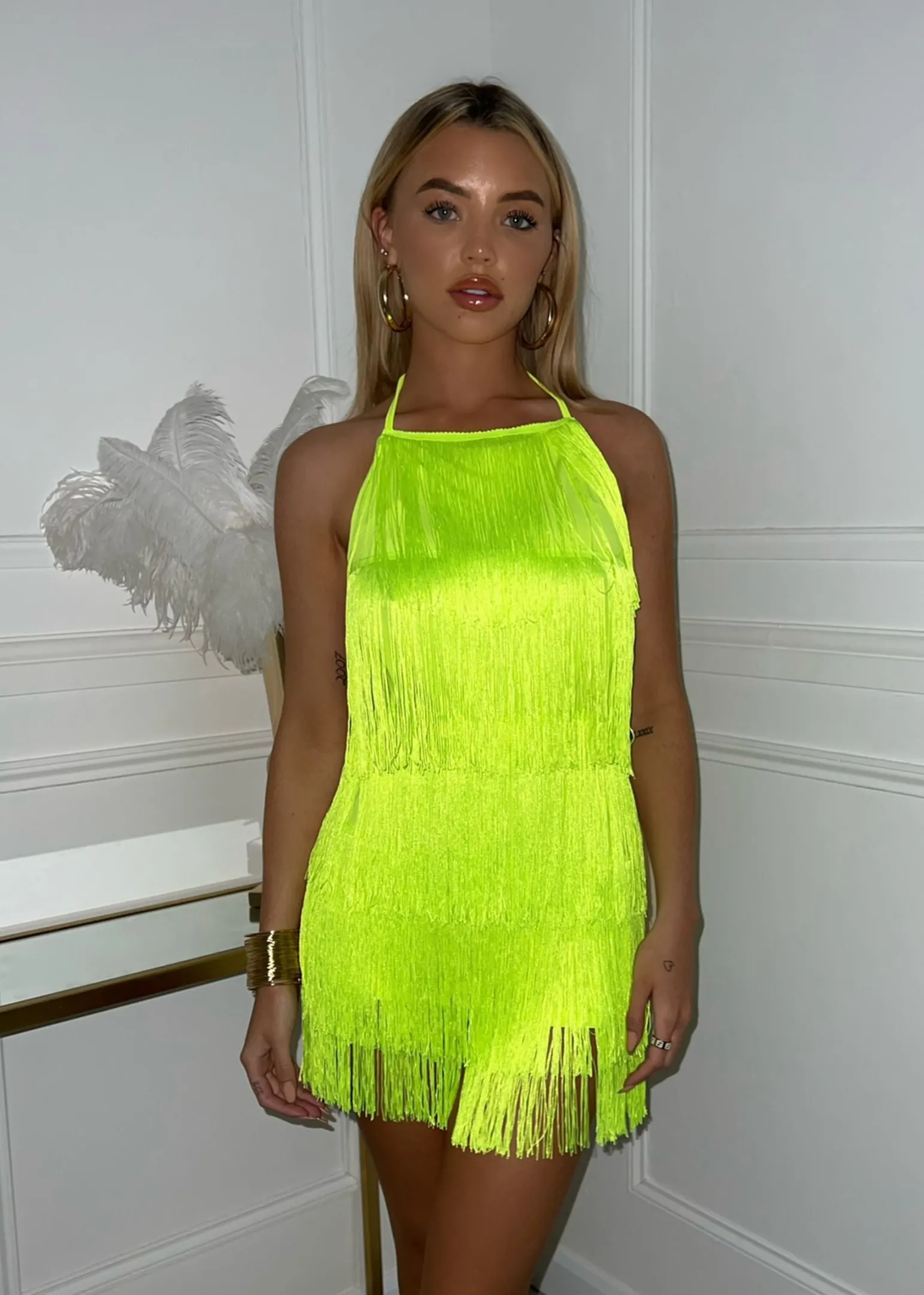 havana_nights_tassel_playsuit__neon_green_3.webp Cheap Havana Nights Tassel Playsuit - Neon Green Women Rompers & Jumpsuits