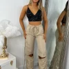 Fashion Iona Cargo Trousers - Sand Women Bottoms