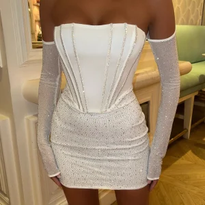 Clearance Kat Embellished Mini Dress - White Women Dresses