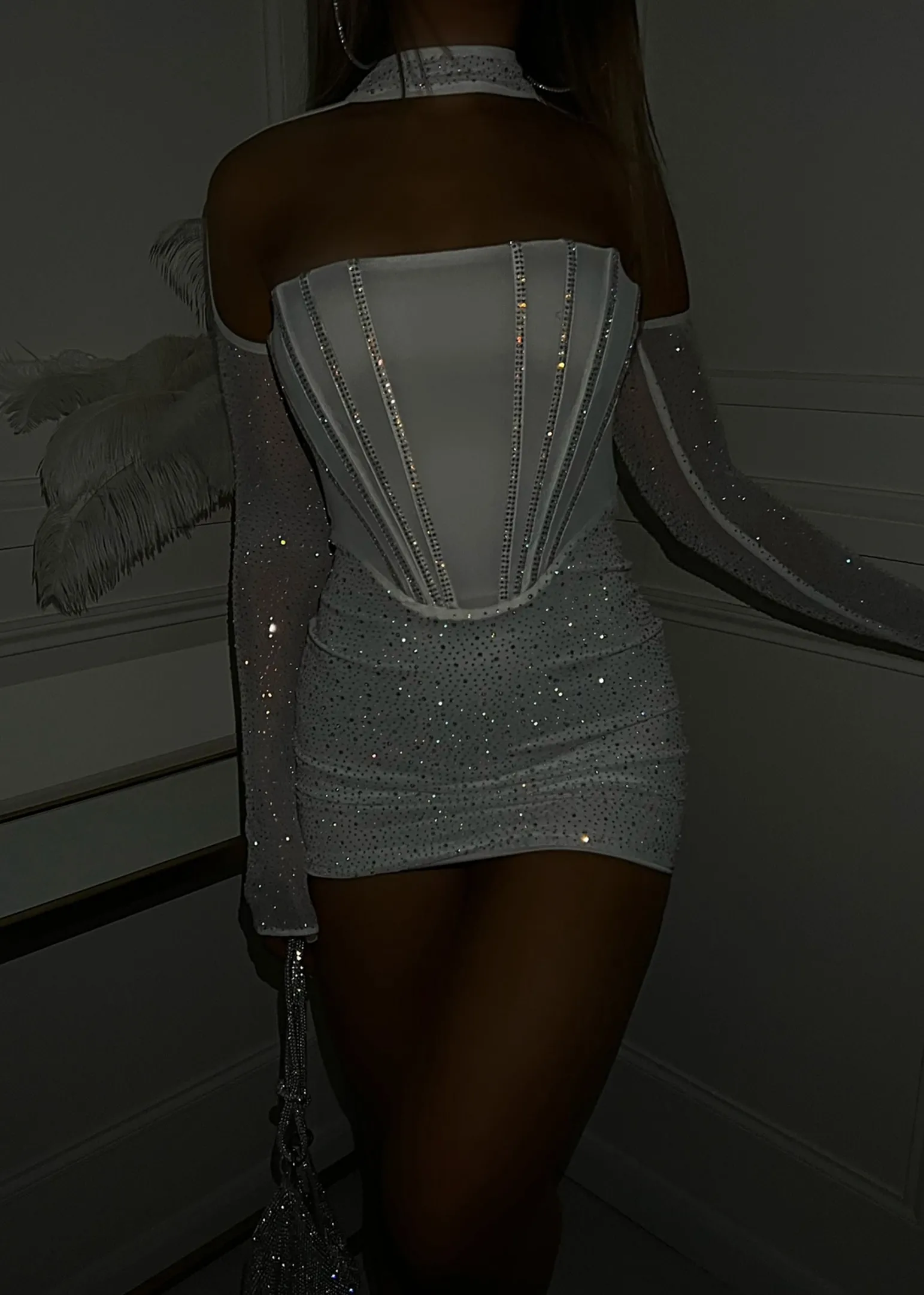 kat_embellished_mini_dress__white_9.webp Clearance Kat Embellished Mini Dress - White Women Dresses