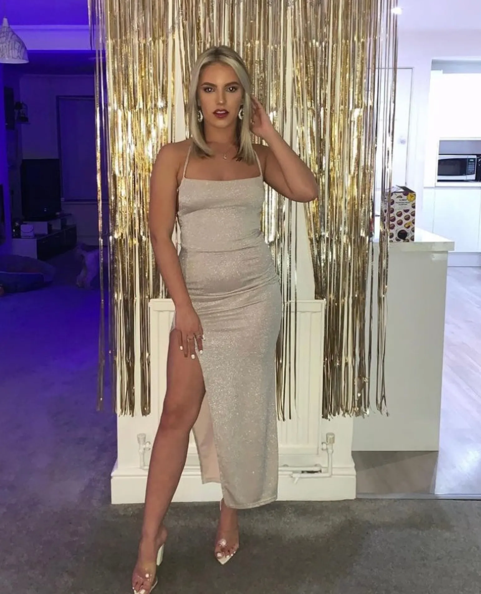 kourt_lurex_maxi_dress__champagne_10.webp Cheap Kourt Lurex Maxi Dress - Champagne Women Dresses