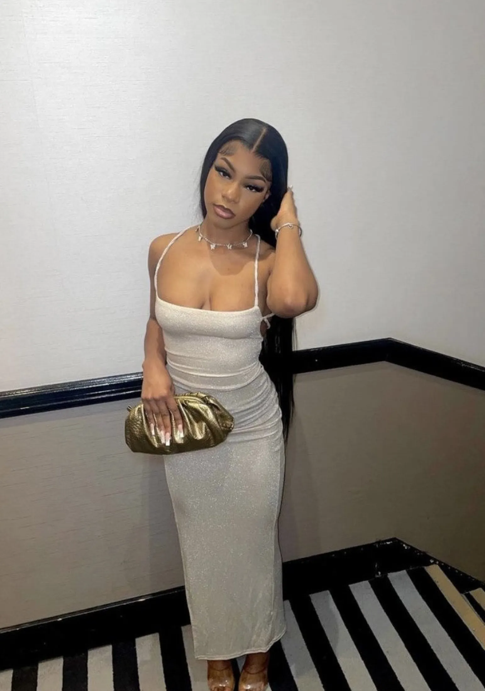 kourt_lurex_maxi_dress__champagne_12.webp Cheap Kourt Lurex Maxi Dress - Champagne Women Dresses