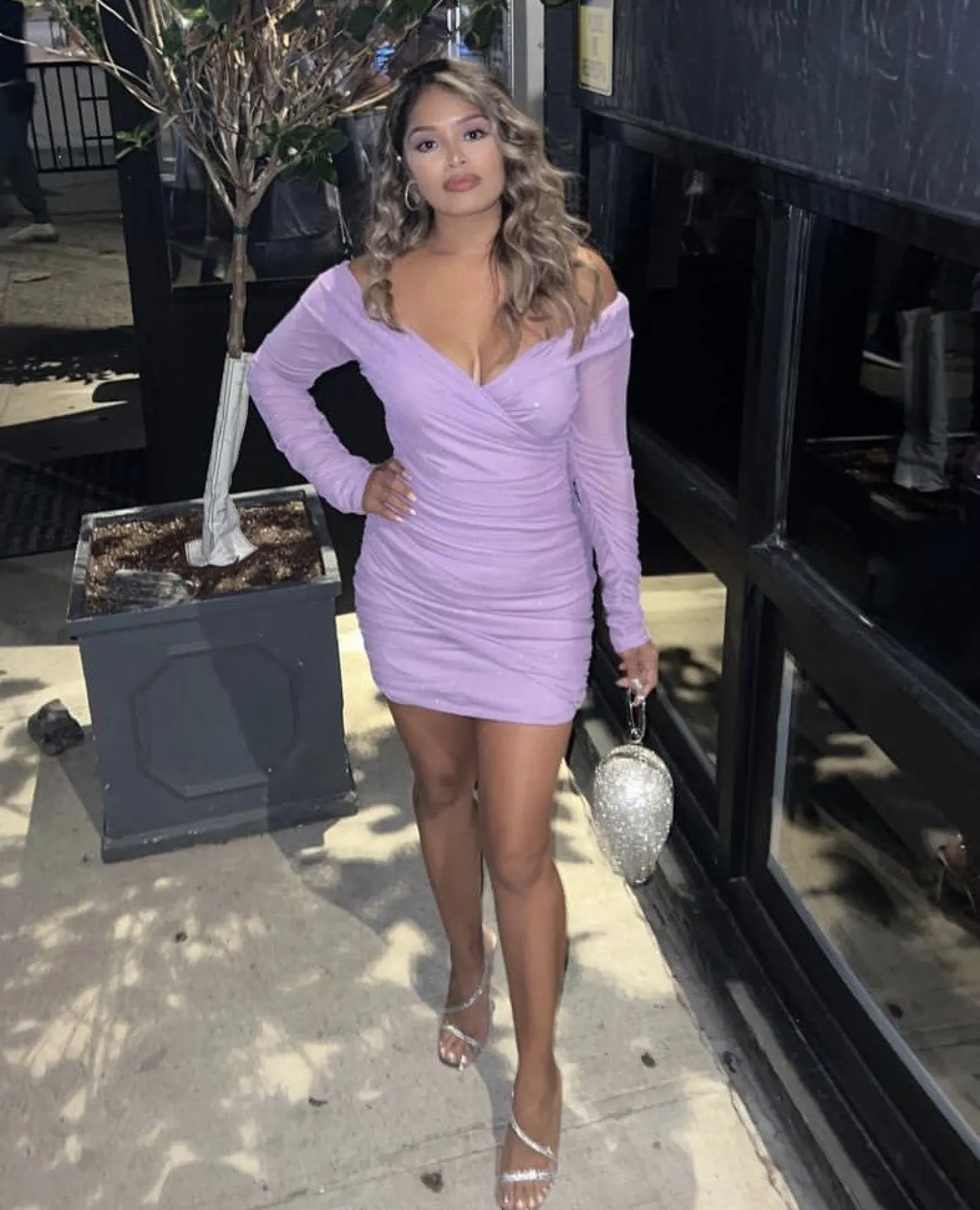 kylie_sparkle_mesh_mini_dress__lilac_12.webp Outlet Kylie Sparkle Mesh Mini Dress - Lilac Women Dresses