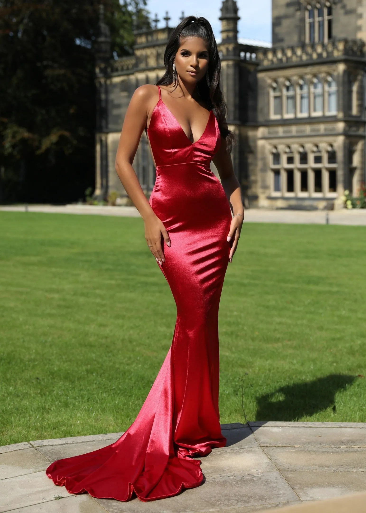love_affair_satin_gown_with_ruched_back__red_3-1.webp Best Love Affair Satin Gown With Ruched Back - Red Women Dresses