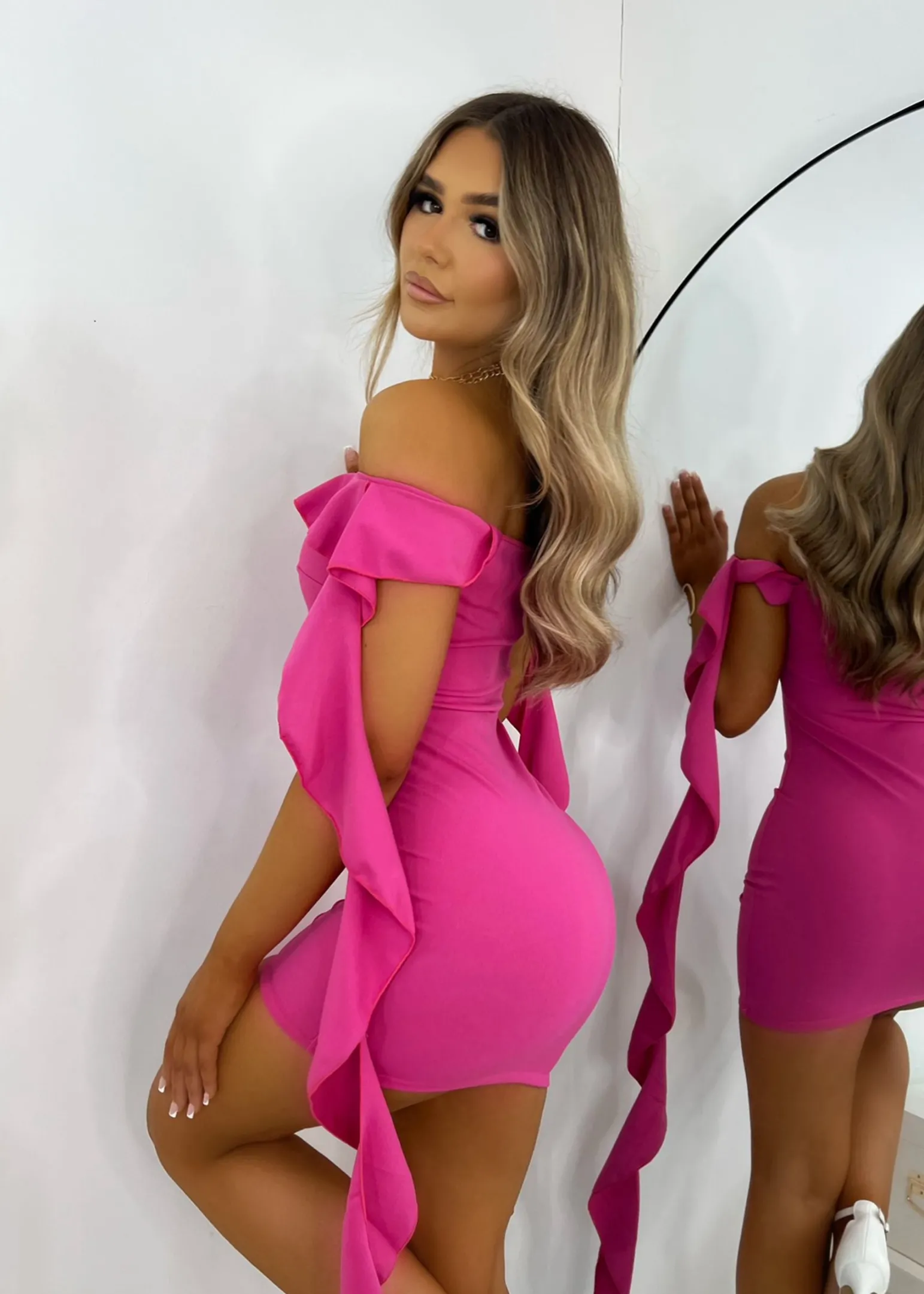 love_game_frill_mini_dress__pink_1.webp Cheap Love Game Frill Mini Dress - Pink Women Dresses