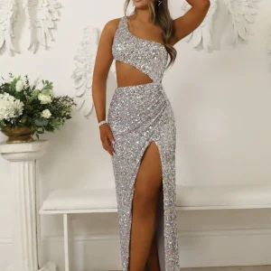 Best Luna Cut Out Sequin Gown - Multi Women Occasion Wear