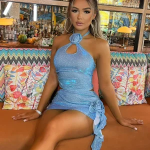 Flash Sale Match My Vibe Two Piece - Blue Women Co-Ords