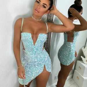New Mermaid Dream Iridescent Sequin - Mint Women Dresses