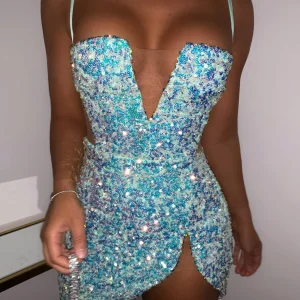 New Mermaid Dream Iridescent Sequin - Mint Women Dresses