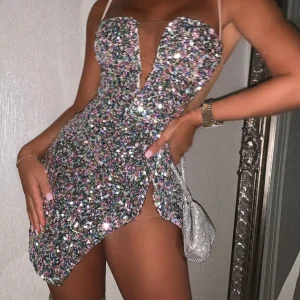 Shop Mermaid Dream Iridescent Sequin - Silver Women Dresses