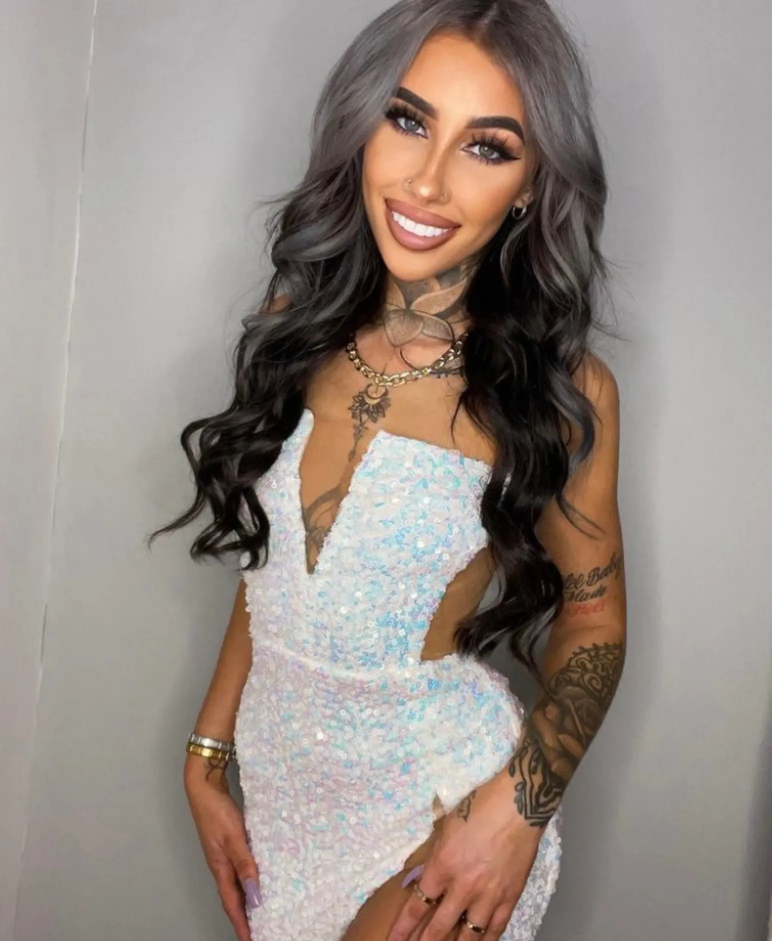 mermaid_dream_iridescent_sequin__white_14.webp Sale Mermaid Dream Iridescent Sequin - White Women Dresses