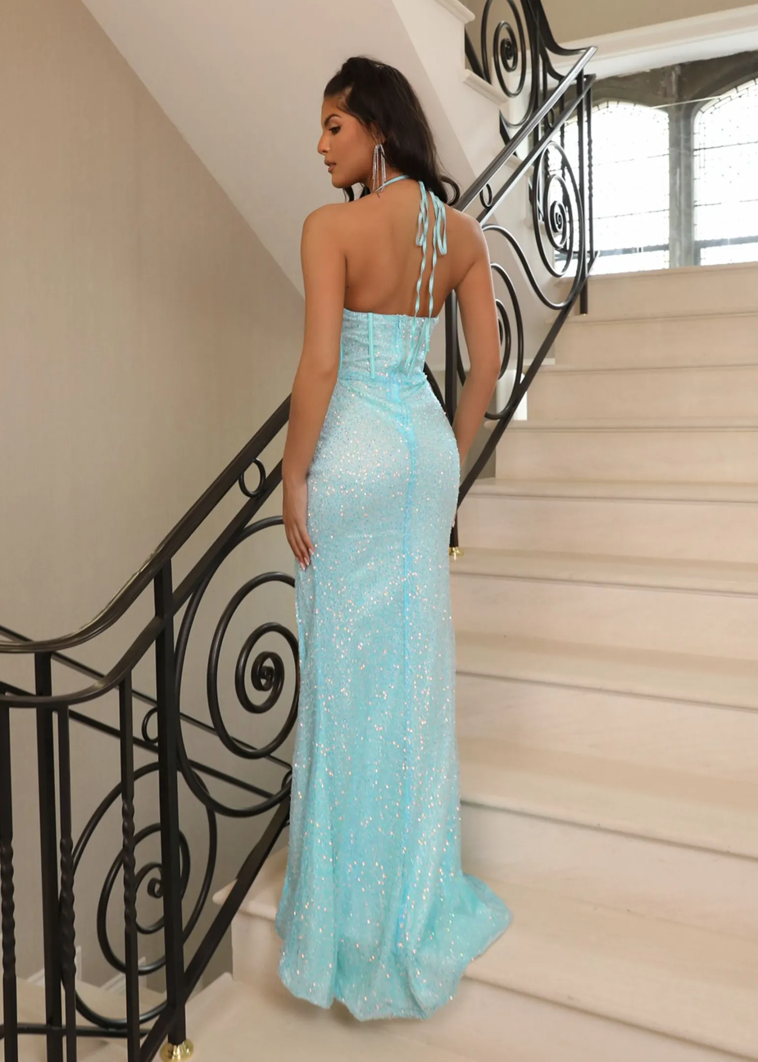 missy_sequin_gown__turquoise_1.webp Hot Missy Sequin Gown - Turquoise Women Dresses
