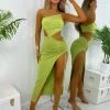Clearance Natalia Cut Out Maxi Dress - Green Women Dresses