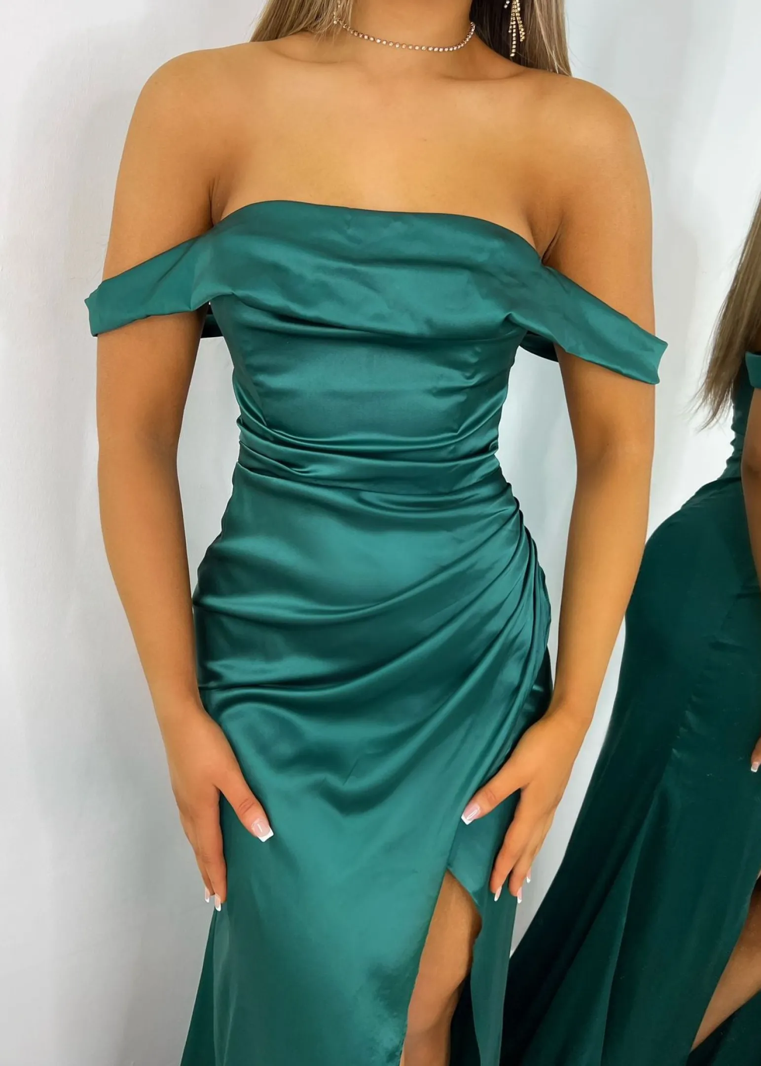 paloma_satin_split_gown__emerald_green_10-1.webp Flash Sale Paloma Satin Split Gown - Emerald Green Women Occasion Wear
