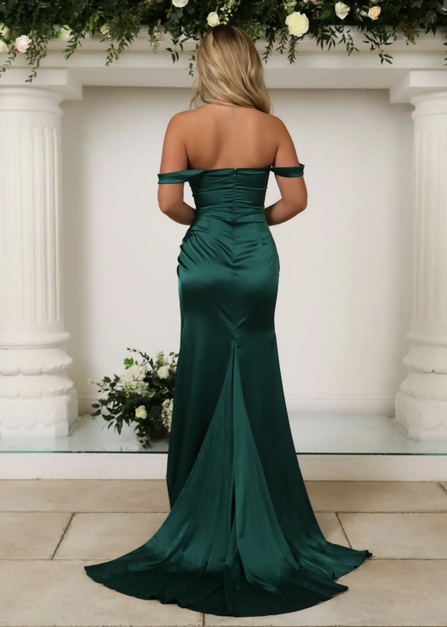 paloma_satin_split_gown__emerald_green_7-1.webp Flash Sale Paloma Satin Split Gown - Emerald Green Women Occasion Wear