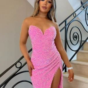 Outlet Princess Energy Sparkle Gown - Pink Women Dresses