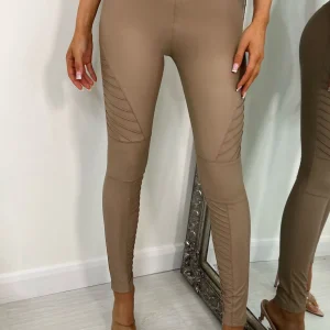 Clearance Reid Biker Pu Leggings - Nude Women Bottoms