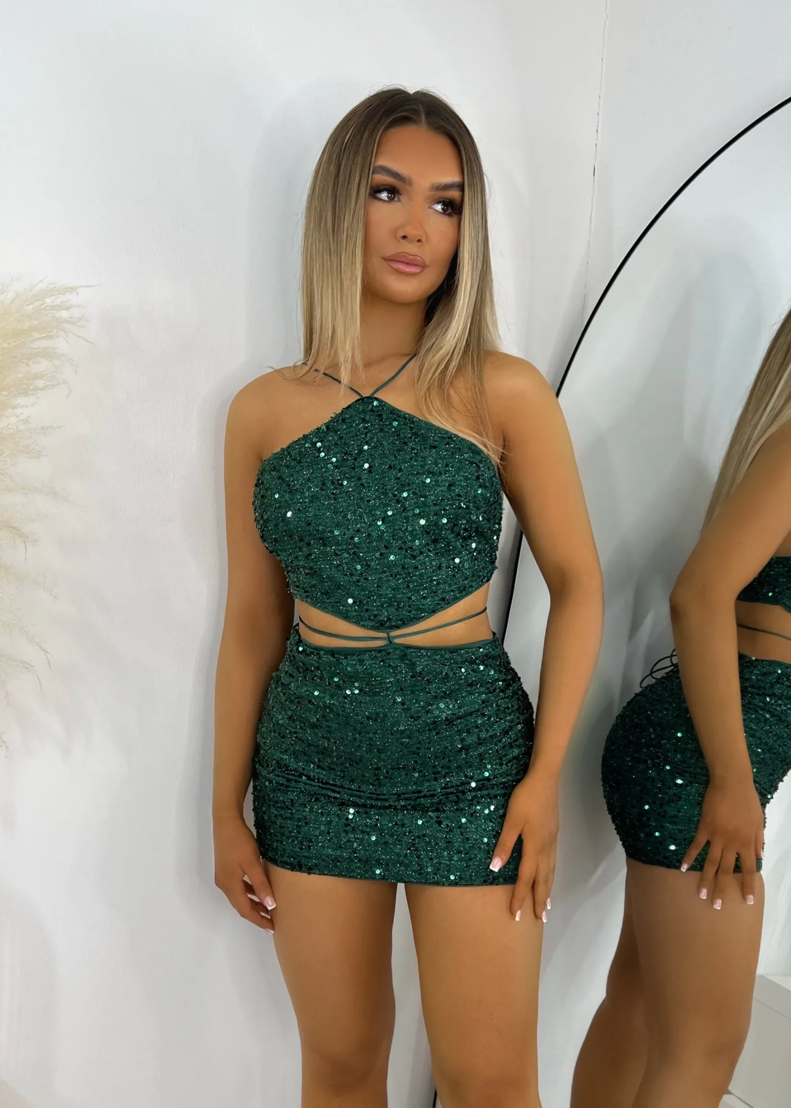 remmy_sequin_dress__emerald_green_0.webp Clearance Remmy Sequin Dress - Emerald Green Women Dresses