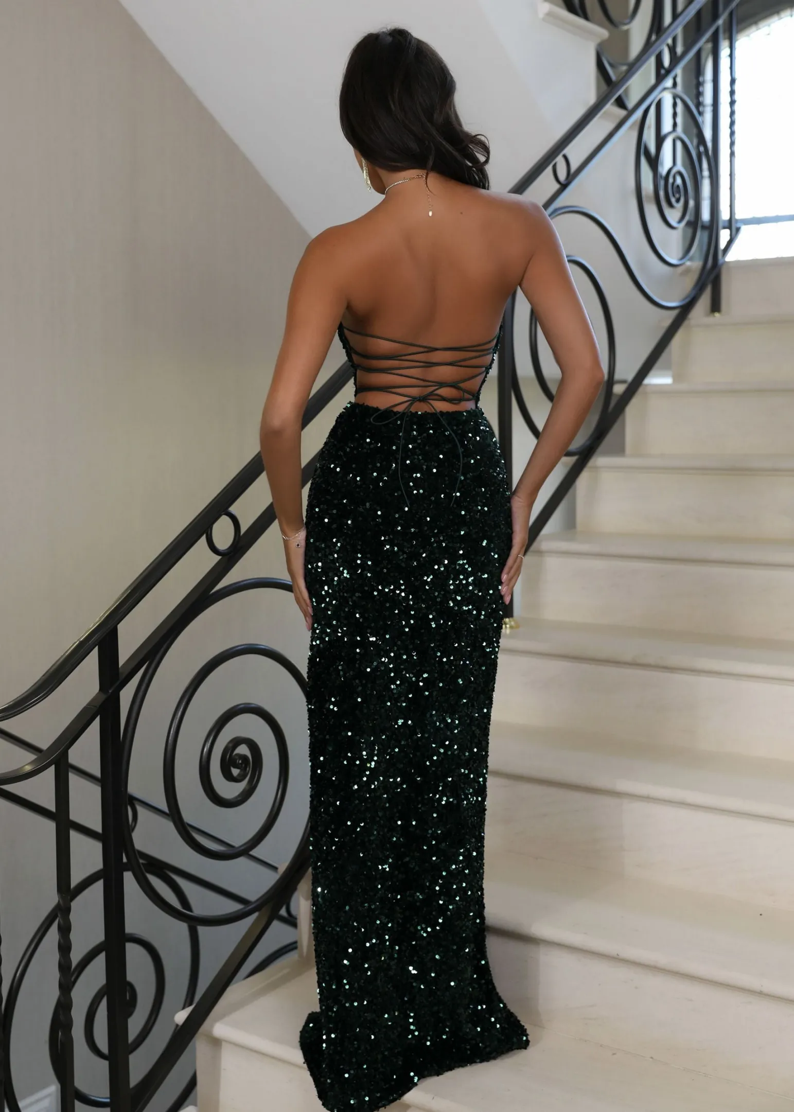 shayna_sequin_gown__green_1-1.webp Best Sale Shayna Sequin Gown - Green Women Occasion Wear