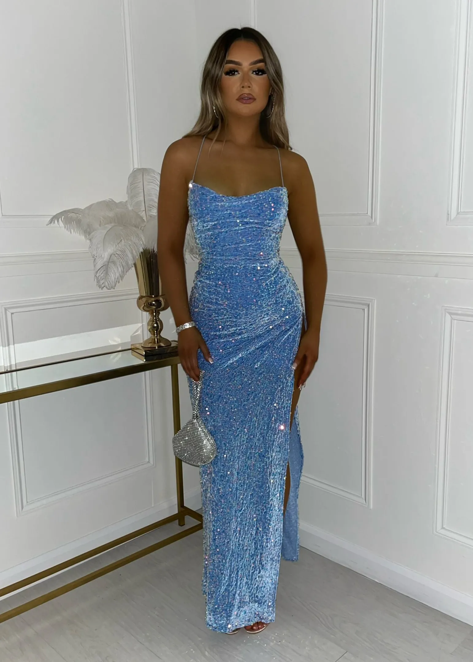 sherri_sequin_split_gown__blue_3.webp Fashion Sherri Sequin Split Gown - Blue Women Dresses