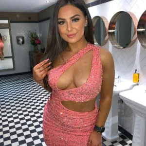 Fashion Shooting Star Cut Out Sequin Dress - Pink Women Dresses