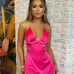 Cheap Simplicity Mini Dress - Hot Pink Women Dresses