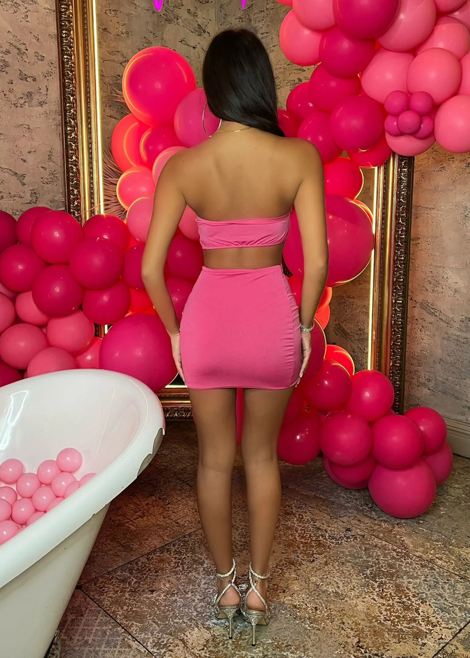 Flash Sale Story Of Us Corsage Two Piece - Pink Women Co-Ords