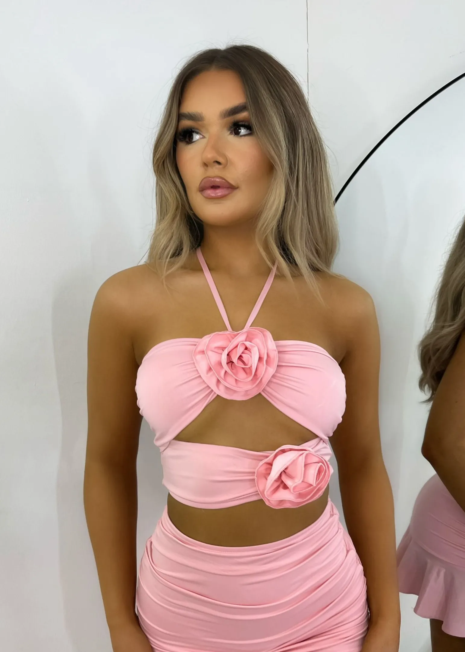 sweet_fling_cut_out_flower_crop_top__pink_4.webp Shop Sweet Fling Cut Out Flower Crop Top - Pink Women Tops / Bodysuits