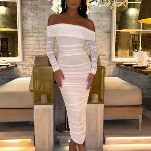Flash Sale Tammy Midi Dress - White Women Dresses