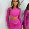 Flash Sale Vicky Wrap Around Two Piece - Pink Women Co-Ords