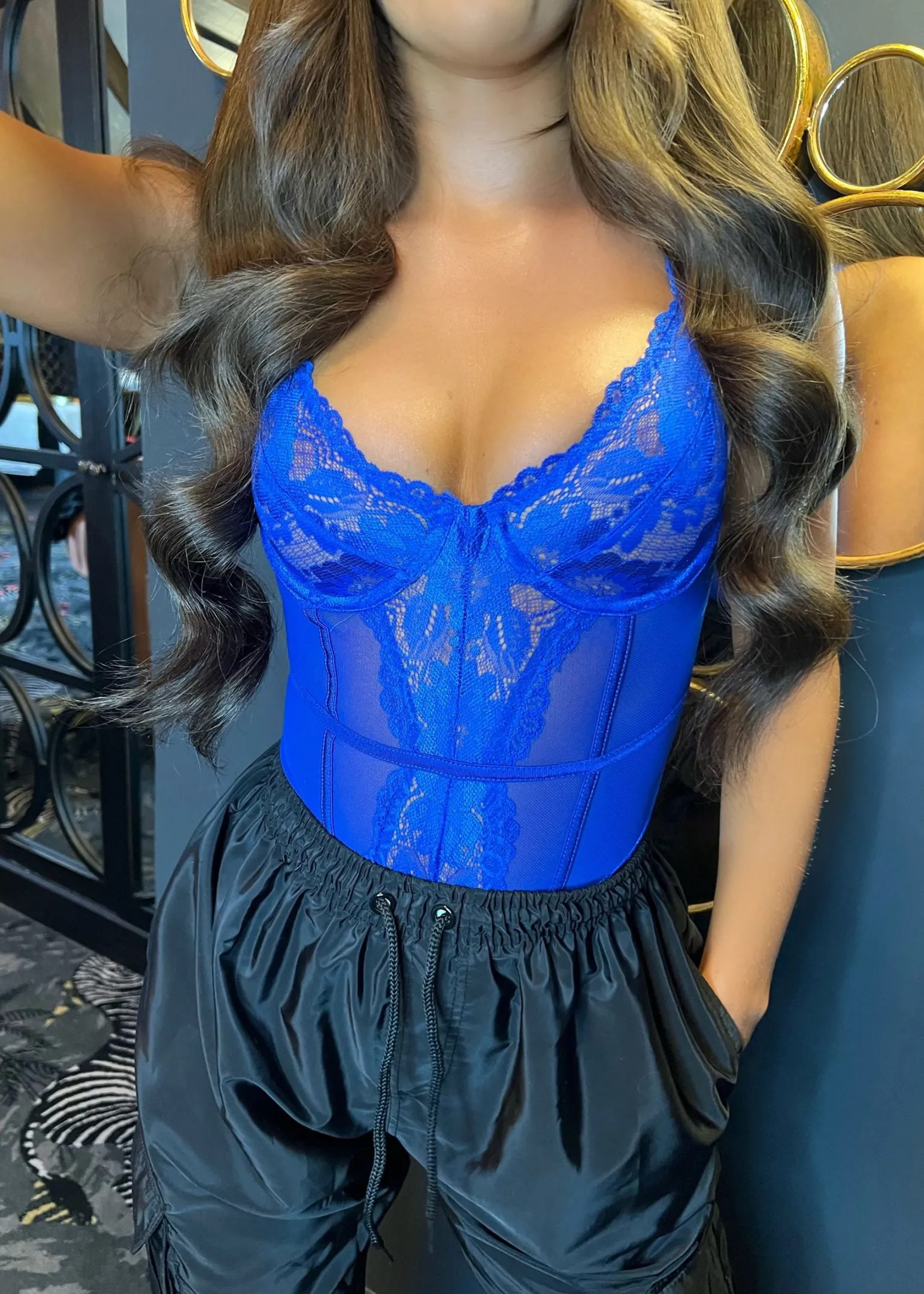 yolanda_lace_bodysuit__cobalt_blue_1.webp Store Yolanda Lace Bodysuit - Cobalt Blue Women Tops / Bodysuits
